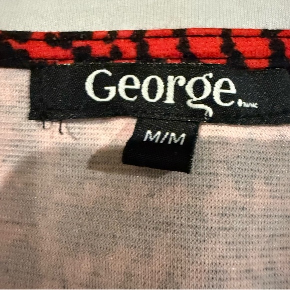 George Red and Black Patterned Midi Sheath Bodycon Dress Women’s Size M - Picture 9 of 10